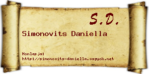 Simonovits Daniella névjegykártya
